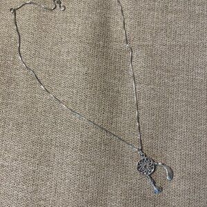 Sterling silver box chain/Dreamcatcher pendant